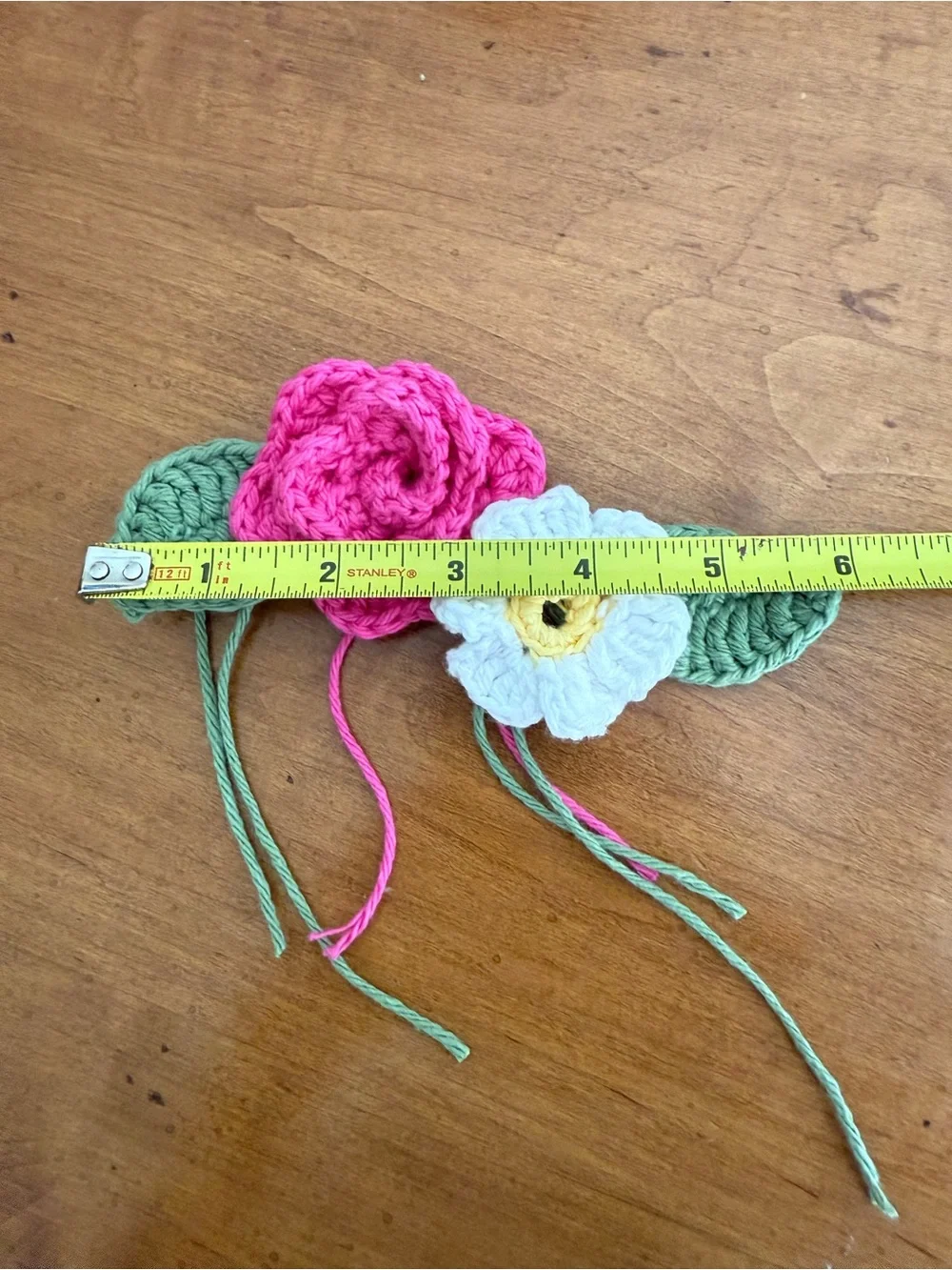 Brand New Hand Crochet Floral Deluxe Embellishments For M-L Dog/Cat Collar; 6” L